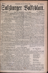 Salzburger Volksblatt: unabh. Tageszeitung f. Stadt u. Land Salzburg