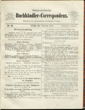 Oesterreichische Buchhändler-Correspondenz