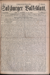 Salzburger Volksblatt: unabh. Tageszeitung f. Stadt u. Land Salzburg