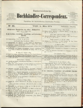 Oesterreichische Buchhändler-Correspondenz