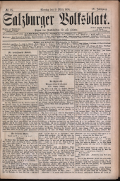 Salzburger Volksblatt: unabh. Tageszeitung f. Stadt u. Land Salzburg