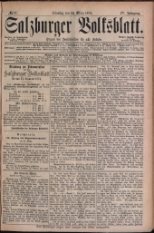 Salzburger Volksblatt: unabh. Tageszeitung f. Stadt u. Land Salzburg