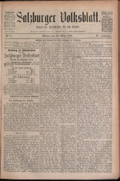 Salzburger Volksblatt: unabh. Tageszeitung f. Stadt u. Land Salzburg