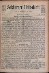 Salzburger Volksblatt: unabh. Tageszeitung f. Stadt u. Land Salzburg