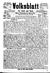 Volksblatt für Stadt und Land