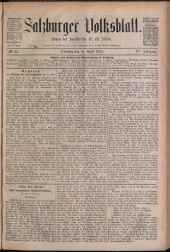 Salzburger Volksblatt: unabh. Tageszeitung f. Stadt u. Land Salzburg