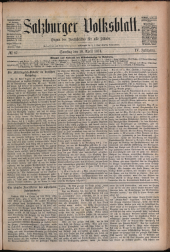 Salzburger Volksblatt: unabh. Tageszeitung f. Stadt u. Land Salzburg