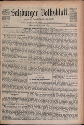 Salzburger Volksblatt: unabh. Tageszeitung f. Stadt u. Land Salzburg