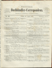 Oesterreichische Buchhändler-Correspondenz