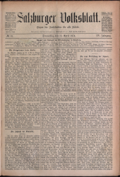 Salzburger Volksblatt: unabh. Tageszeitung f. Stadt u. Land Salzburg