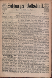 Salzburger Volksblatt: unabh. Tageszeitung f. Stadt u. Land Salzburg