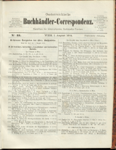 Oesterreichische Buchhändler-Correspondenz