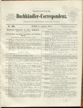 Oesterreichische Buchhändler-Correspondenz