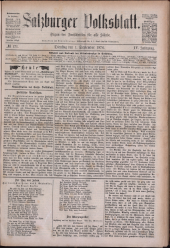 Salzburger Volksblatt: unabh. Tageszeitung f. Stadt u. Land Salzburg