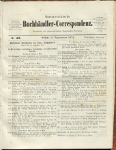 Oesterreichische Buchhändler-Correspondenz