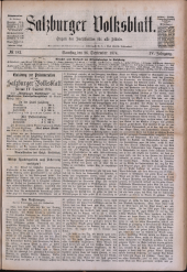 Salzburger Volksblatt: unabh. Tageszeitung f. Stadt u. Land Salzburg