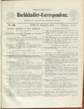 Oesterreichische Buchhändler-Correspondenz