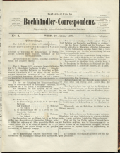 Oesterreichische Buchhändler-Correspondenz