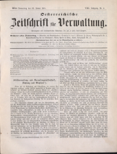 Österreichische Zeitschrift für Verwaltung