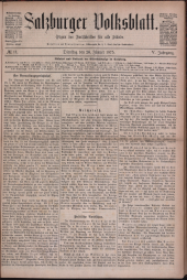 Salzburger Volksblatt: unabh. Tageszeitung f. Stadt u. Land Salzburg