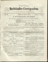 Oesterreichische Buchhändler-Correspondenz