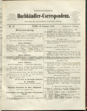 Oesterreichische Buchhändler-Correspondenz