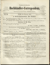 Oesterreichische Buchhändler-Correspondenz