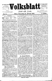 Volksblatt für Stadt und Land