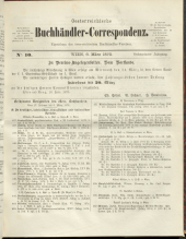 Oesterreichische Buchhändler-Correspondenz