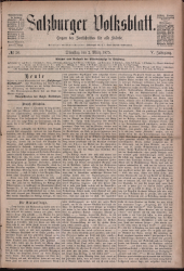 Salzburger Volksblatt: unabh. Tageszeitung f. Stadt u. Land Salzburg