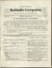 Oesterreichische Buchhändler-Correspondenz