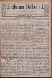 Salzburger Volksblatt: unabh. Tageszeitung f. Stadt u. Land Salzburg