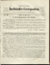 Oesterreichische Buchhändler-Correspondenz