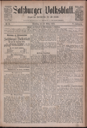 Salzburger Volksblatt: unabh. Tageszeitung f. Stadt u. Land Salzburg