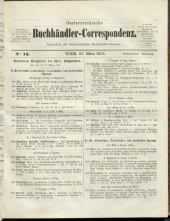 Oesterreichische Buchhändler-Correspondenz