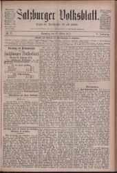 Salzburger Volksblatt: unabh. Tageszeitung f. Stadt u. Land Salzburg