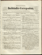 Oesterreichische Buchhändler-Correspondenz