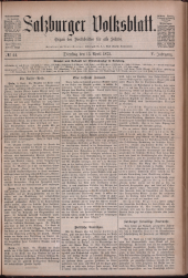 Salzburger Volksblatt: unabh. Tageszeitung f. Stadt u. Land Salzburg