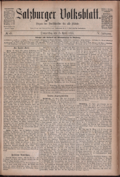 Salzburger Volksblatt: unabh. Tageszeitung f. Stadt u. Land Salzburg