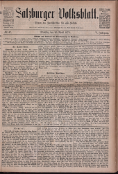 Salzburger Volksblatt: unabh. Tageszeitung f. Stadt u. Land Salzburg