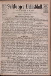 Salzburger Volksblatt: unabh. Tageszeitung f. Stadt u. Land Salzburg