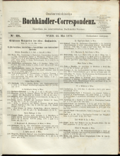 Oesterreichische Buchhändler-Correspondenz