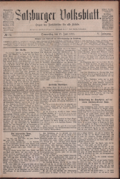 Salzburger Volksblatt: unabh. Tageszeitung f. Stadt u. Land Salzburg