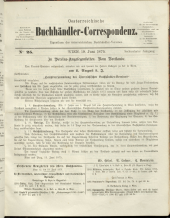 Oesterreichische Buchhändler-Correspondenz