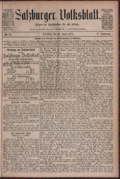 Salzburger Volksblatt: unabh. Tageszeitung f. Stadt u. Land Salzburg