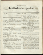 Oesterreichische Buchhändler-Correspondenz