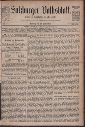 Salzburger Volksblatt: unabh. Tageszeitung f. Stadt u. Land Salzburg