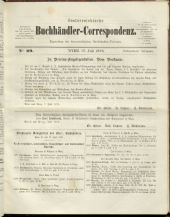 Oesterreichische Buchhändler-Correspondenz