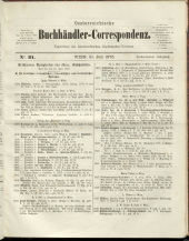 Oesterreichische Buchhändler-Correspondenz