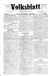 Volksblatt für Stadt und Land